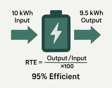 Hiệu Suất Vòng Đời (Round-Trip Efficiency) Trong Hệ Lưu Trữ Là Gì?