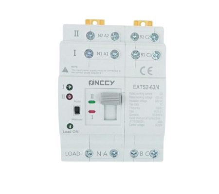 Công tắc chuyển tự động mô -đun 4P 63 A DIN Rail