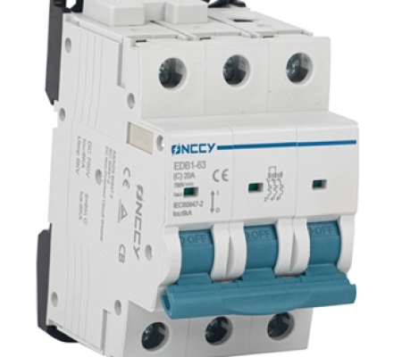 Bộ ngắt mạch mini DC 3P 900V 16A~63A B/C 7.5kA