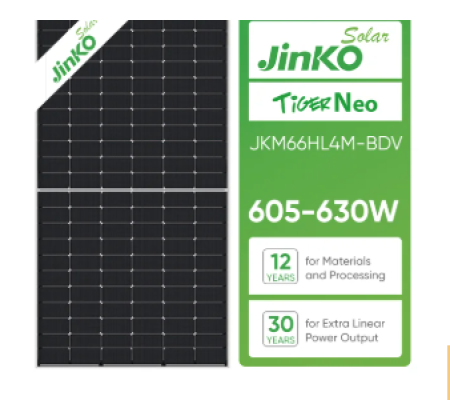 Tấm Pin NLMT Jinko Solar 610WP  2MK- JKM610 N-66HL4M-BDV